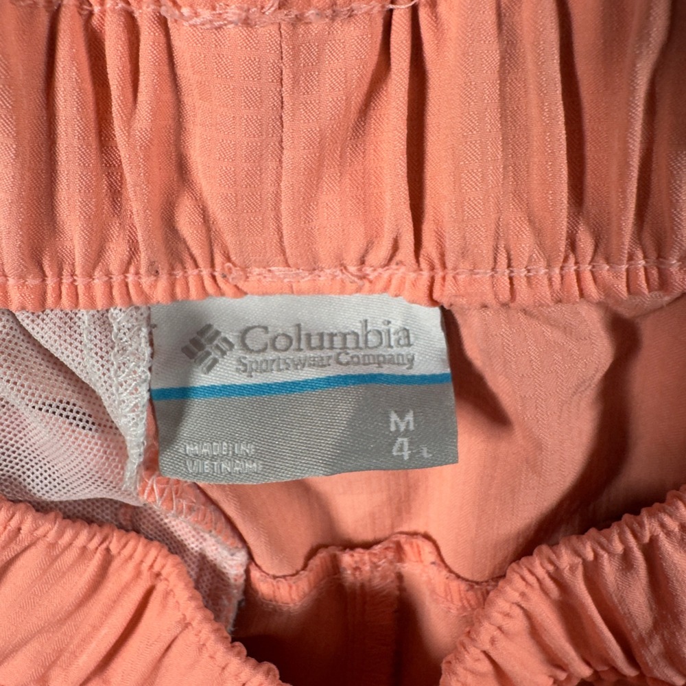 Columbia PFG Womens Shorts Size Medium Coral Peach Performance Fishing Hiking - Picture 2 of 6